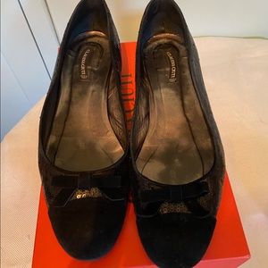 Claudia Ciuti  black embellished ballet flat